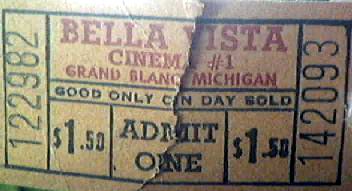 Bella Vista Theatre - TICKET STUB FROM GARY FLINN